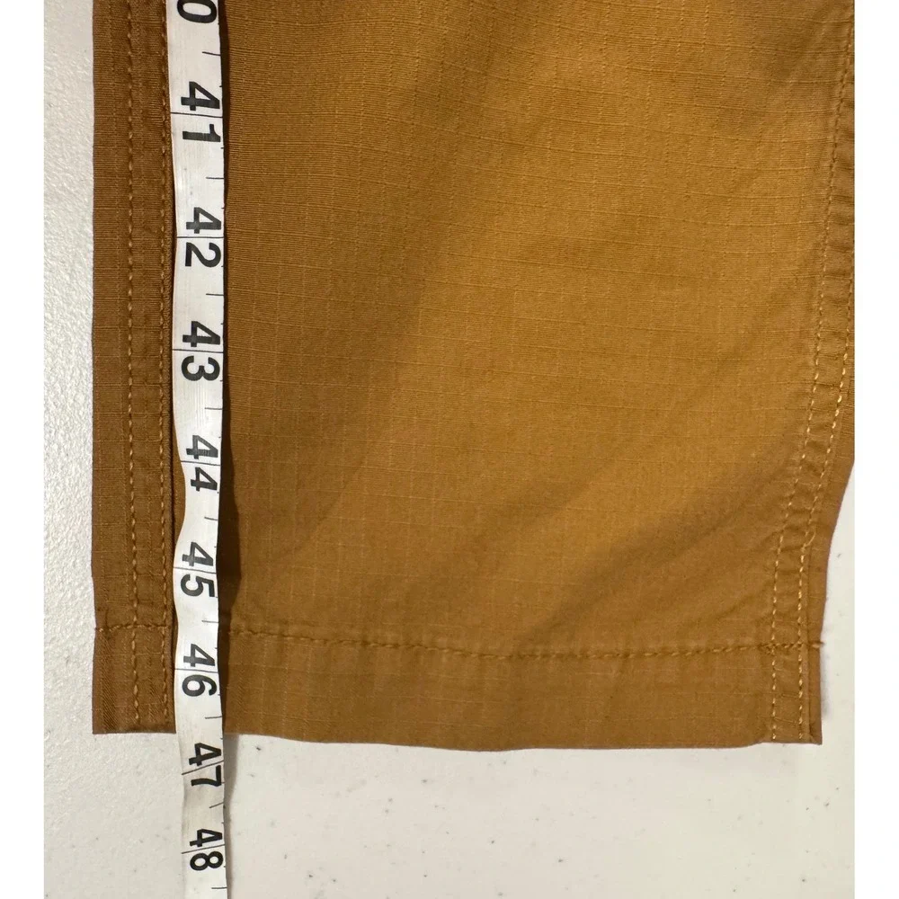 Mutual Weave Cargo Pants Men 30x34 Brown Relaxed Taper Ripstop Cotton UtilityNEW